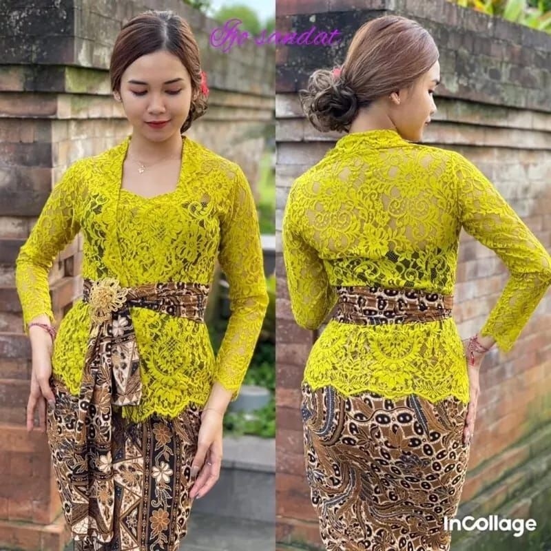 Kebaya Bali Modern Kutubaru Lengan Panjang