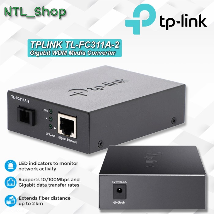 NEW TPLINK TL-FC311A-2 Gigabit WDM Media Converter