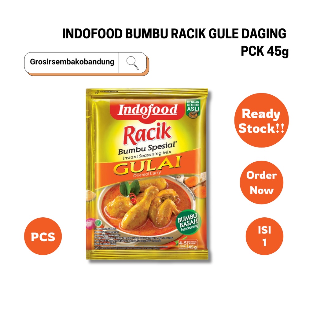 

INDOFOOD BUMBU RACIK GULE DAGING PCK 45g - 1 PCS - Kota Bandung