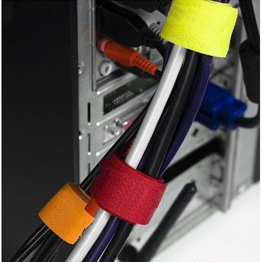 

Hook & Look Klip Kabel Velcro Cable Management Ties 6 PCS - CC-918