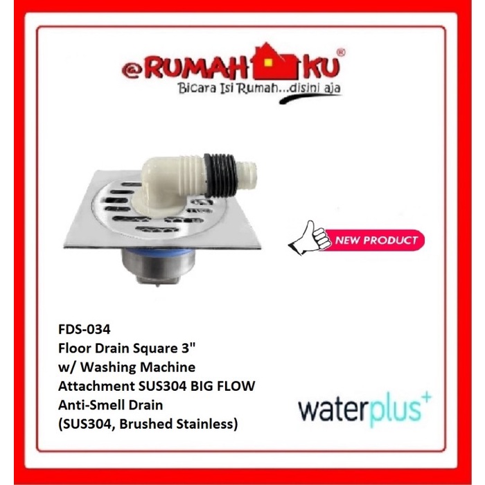 Saringan Air Mesin Cuci WATERPLUS FDS 034 Floor Drain 3 Inch