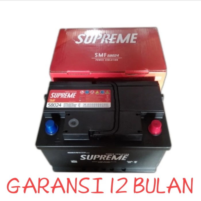 Aki Mobil 58024 80Ah Supreme Garansi 12 Bln Aki Innova Reborn Diesel