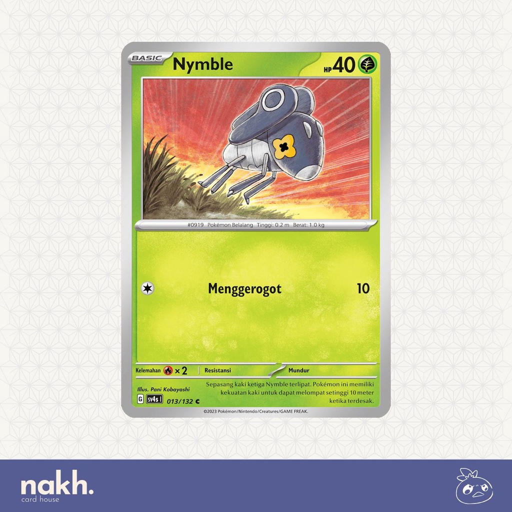 Kartu Pokemon TCG Indonesia Pertemuan Paradoks sv4s 013/132 Nymble