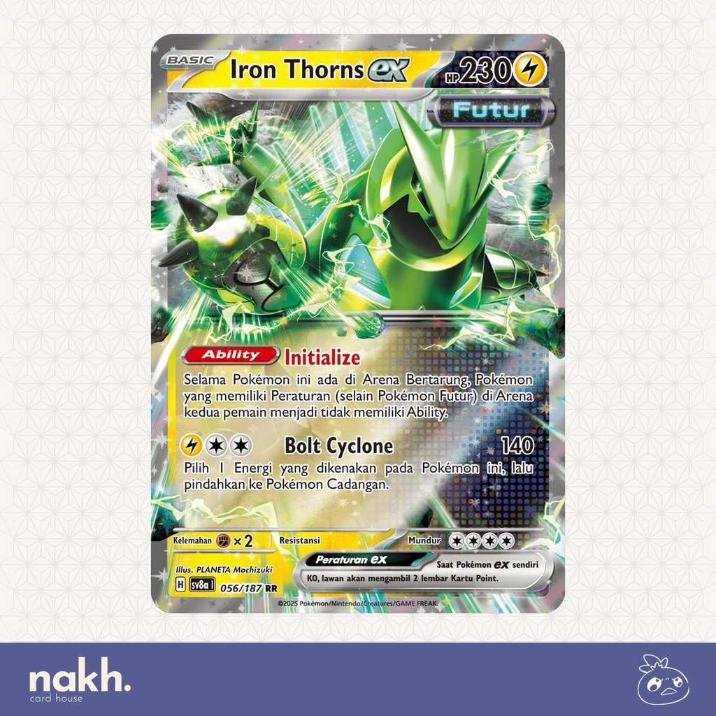 Kartu Pokemon TCG Indonesia Festival Terastal ex sv8a 056/187 Iron Thorns ex