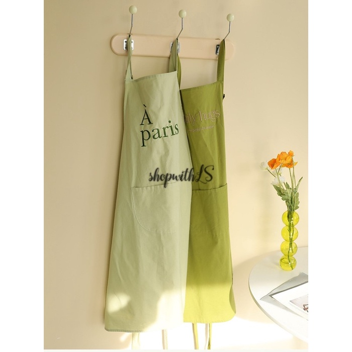 Korean Style Apron/Celemek Korea/Celemek Katun Korea/Aesthetic Apron