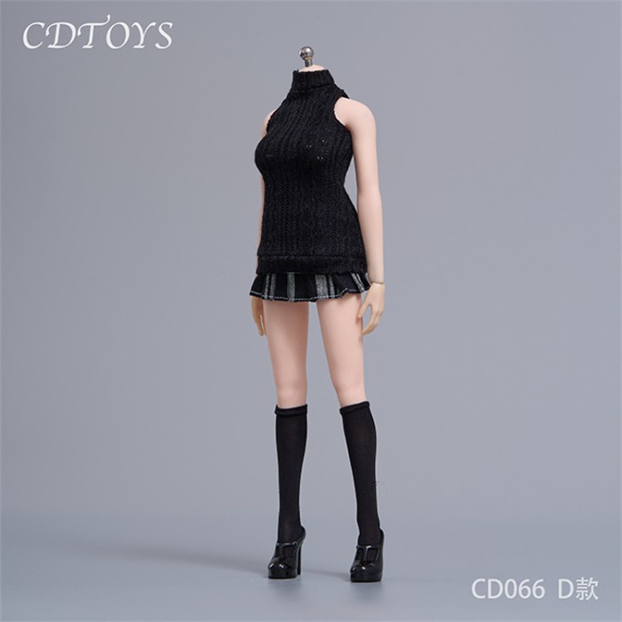 CDToys Female Student Knitted Skirt CD066 u/ TBLeague Phicen Jiaodoll 1/6