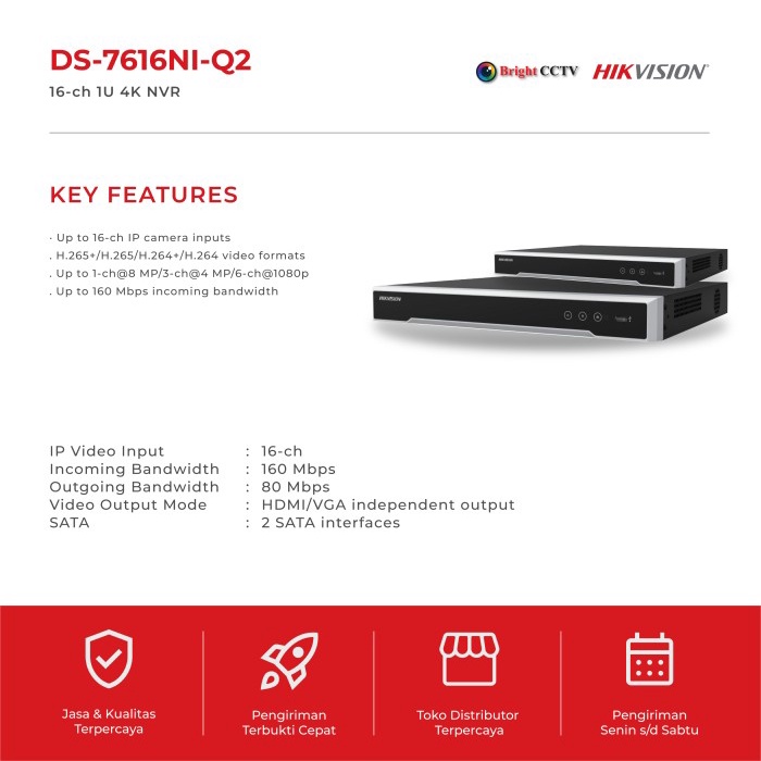 NVR Hikvision 16 DS-7616NI-Q2