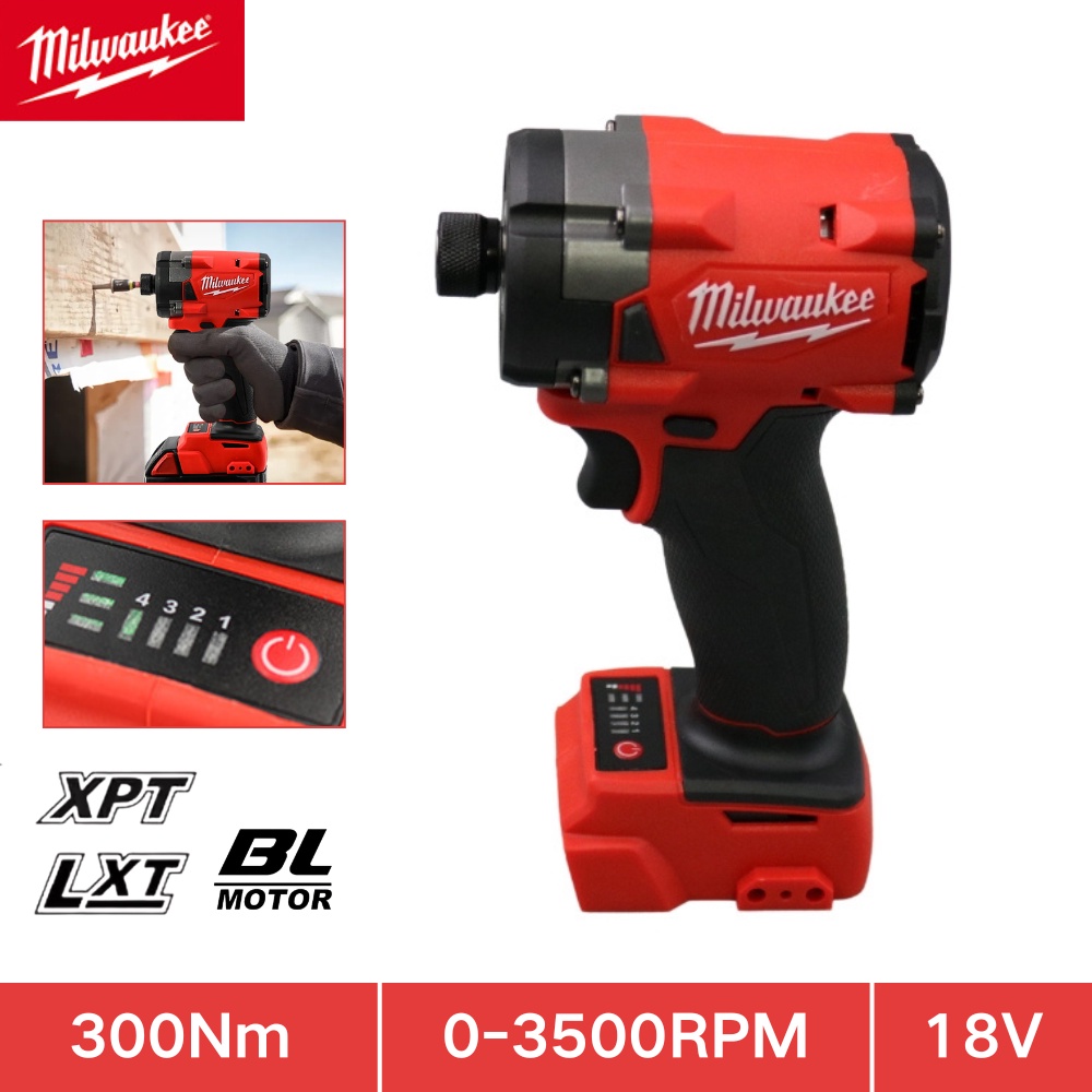 ELTRA Milwaukee Brushless Impact Driver Rechargeable Screwdriver Drills Household Cordless Power