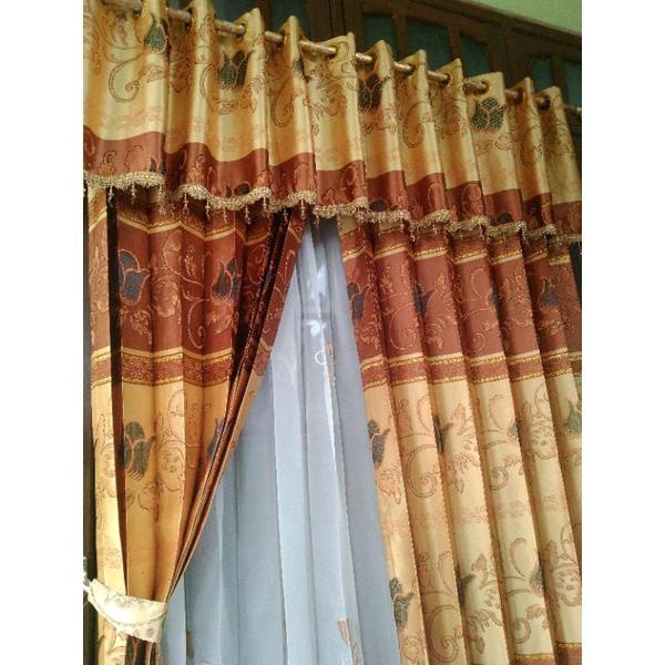 Gorden Joda Model Poni Pisah Korden Jodha Gorden Jendela Pintu Gorden Ukuran 2meter dan eter