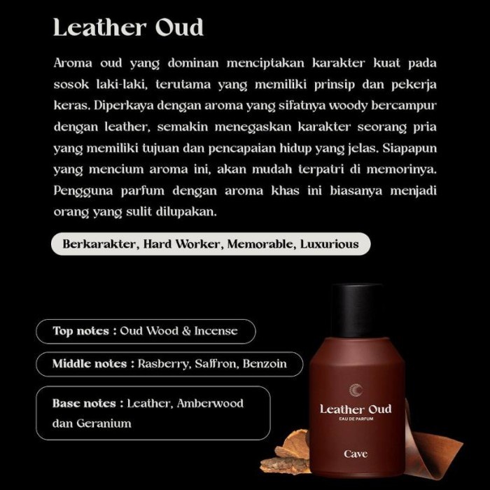 Cave Eau De Parfum Leather Oud 50 Ml Original Cave Parfum Leather Oud