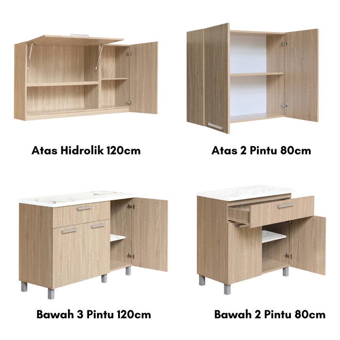IDEA KITCHEN SET LEMARI DAPUR RAK KABINET MINIMALIS - 2 METER DENVER