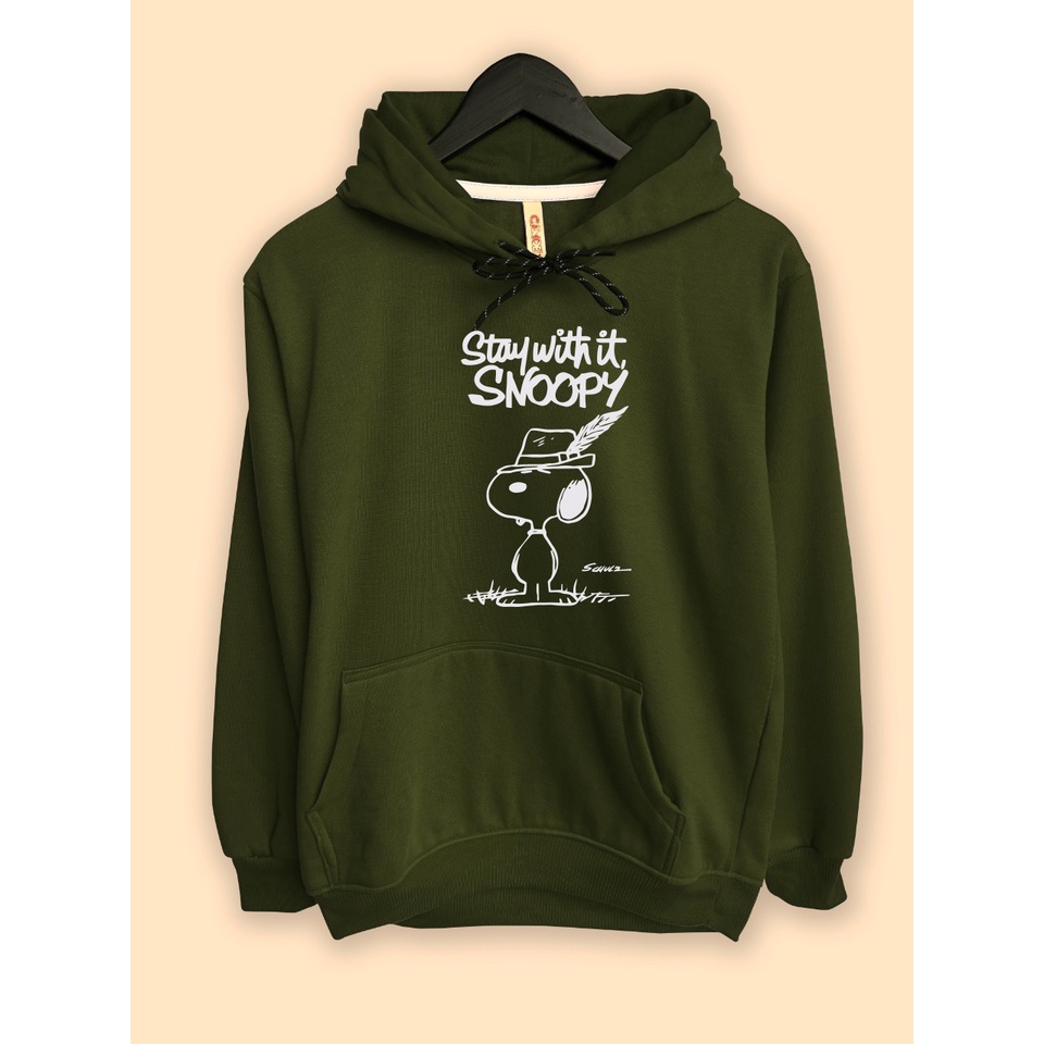 Hoodie Sweater Stay with Snoopy Peanuts Uni