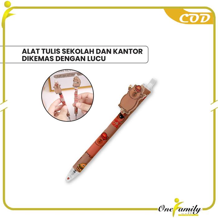 

[Cod] Ofm A96 Pena Mekanik Capybara 0.5Mm Pulpen Gel Cartoon Alat Tulis Sekolah Kantor