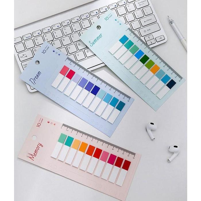 

Winzige Index Mark Penanda Pembatas Lucu Sticky Notes Transparan 200 Lember Sticky Tab Morandi
