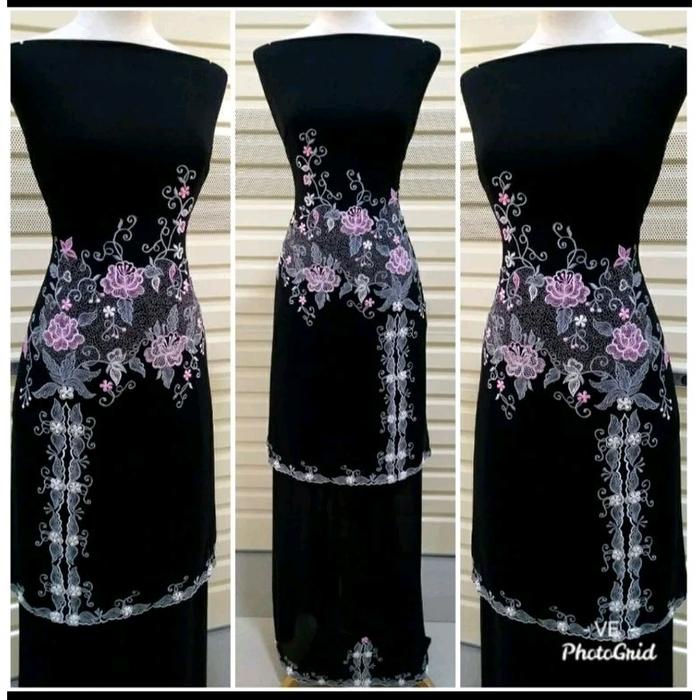KOMPLIT Bahan baju kurung bakal baju bordir Bukittinggi Bunga Kain