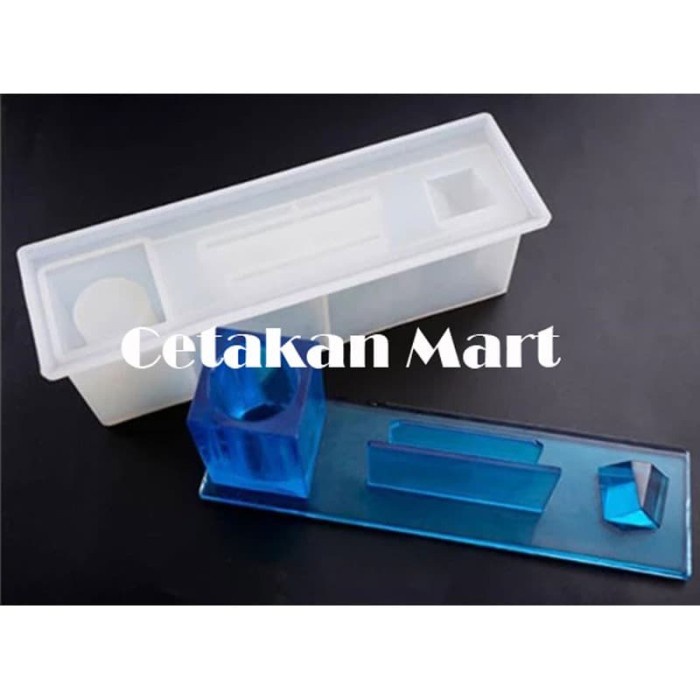 

CM Cetakan Resin Craft DIY Desk Box Storage Holder Silikon