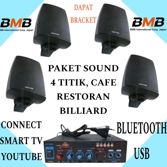 PROMO Paket Speaker 5 Inch Bmb Kg 511 Buat Di ruangan Cafe Dan restoran