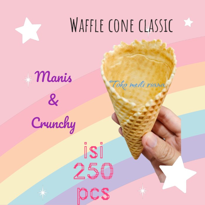 waffle mixue waffle classic cone ice cream contong ice cream sugarcone