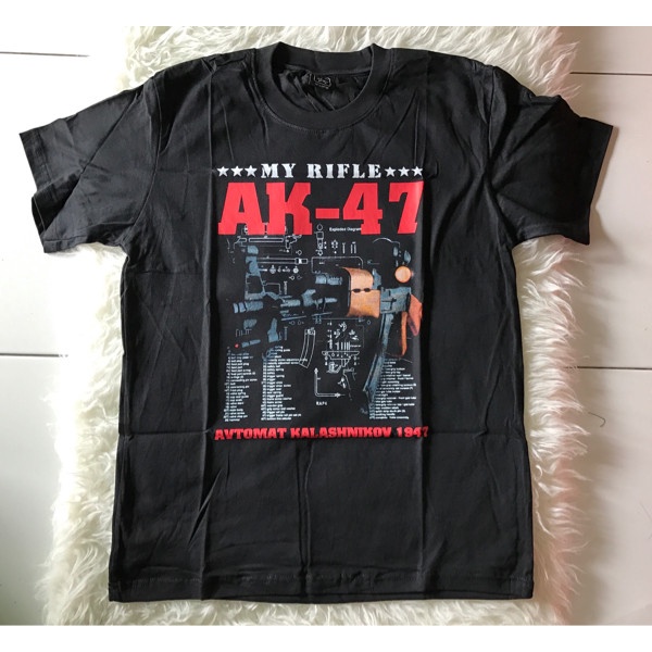 Kaos Katun Ak - 47 Asli 100%