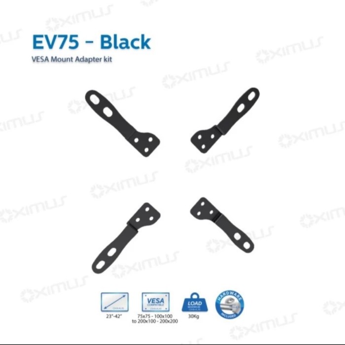 TERBARU Oximus EV75 - Vesa Mount Adapter Kit Vesa Extender 75 - 100 To 200 HOT SALE