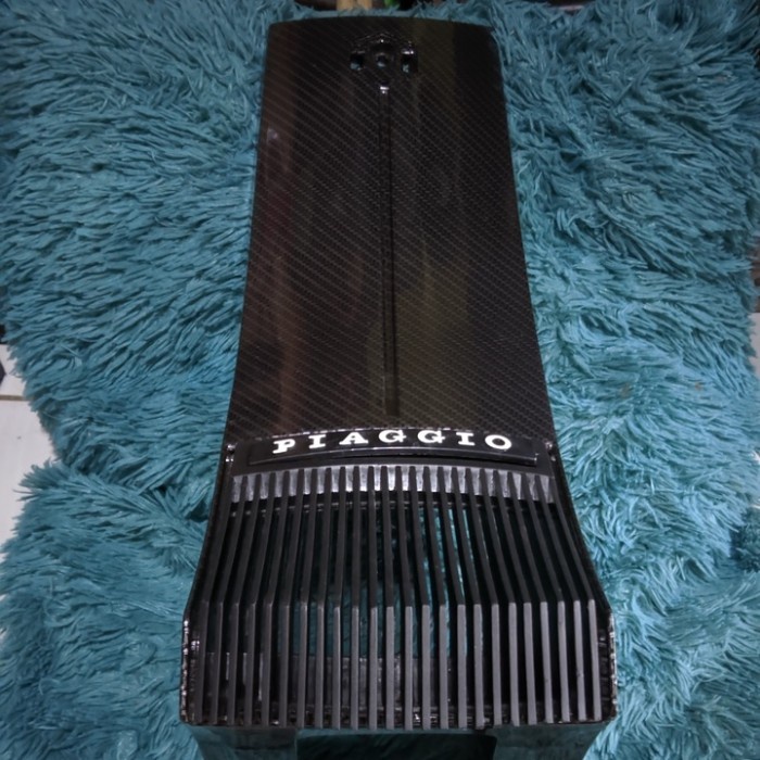 idung dasi Vespa Excel carbon celup mengkilat