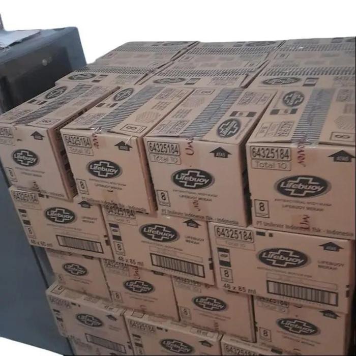 paket 1 dus isi 48 pc sabun cair lifeboy/lux/glow&lovely 85ml sabun mandi cair 5000 an