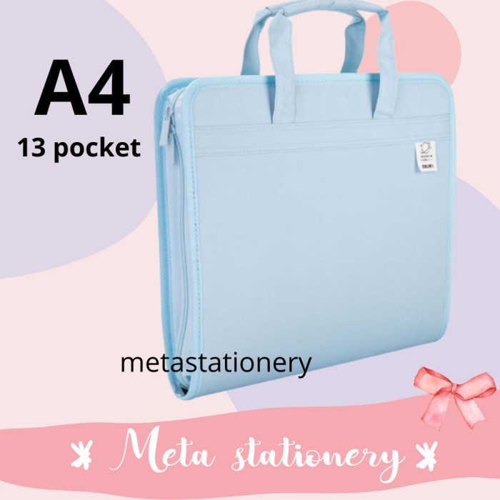

TERBARU Document Bag / Tas Dokumen File Deli A4 13 Sekat 72561