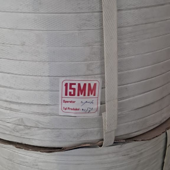 Tali Strapping Band/ Tali Packing/Tali Klem Warna Putih 15Mm Merk Raja Baru