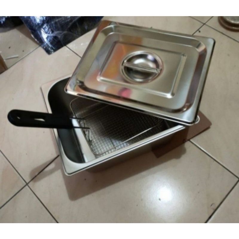 wajan kotak/penggorengan stick cicken full set stenles