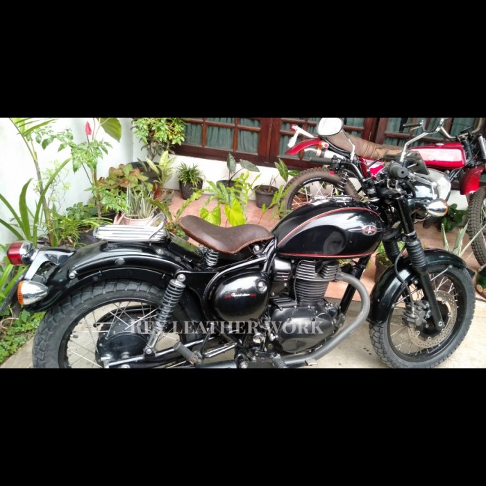 jok motor kawasaki estrella double seat + rak belakang pnp
