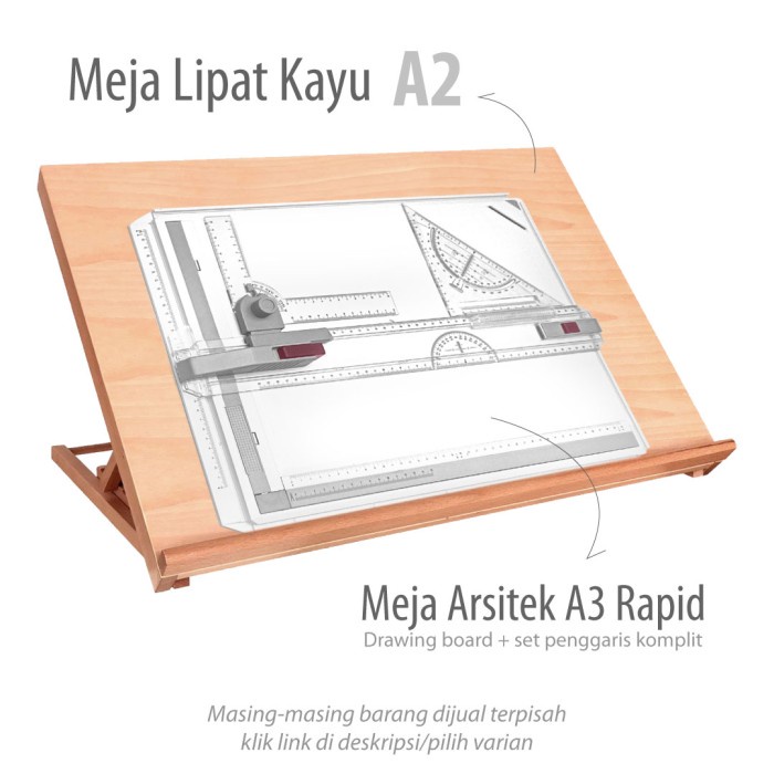 MEJA GAMBAR ARSITEK A3 RAPID, DRAFT, INTERIOR