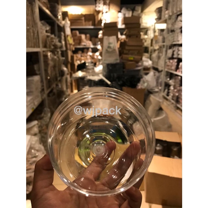 JAR ROUND PLASTIK 400ML TUTUP ALUMUNIUM FOIL KODE 1087