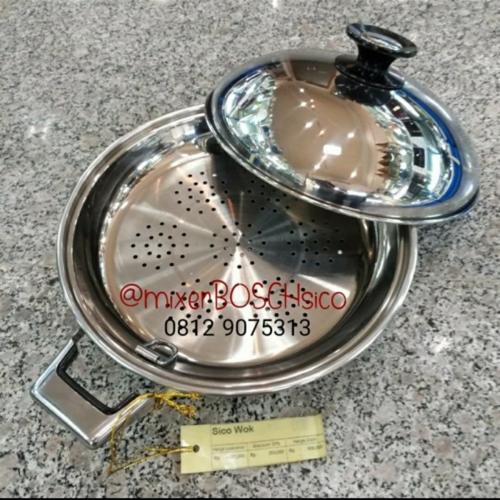 Herzliya Sico Wok - Wajan Stainless Dari Sico