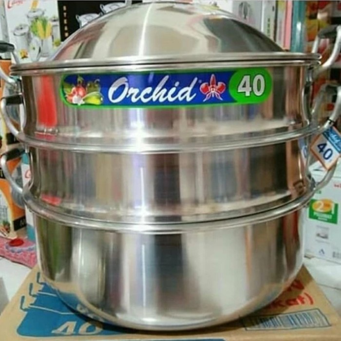 Natanel Kalakat Panci Kukusan Orid 40Cm Panci Sarangan Susun Tiga