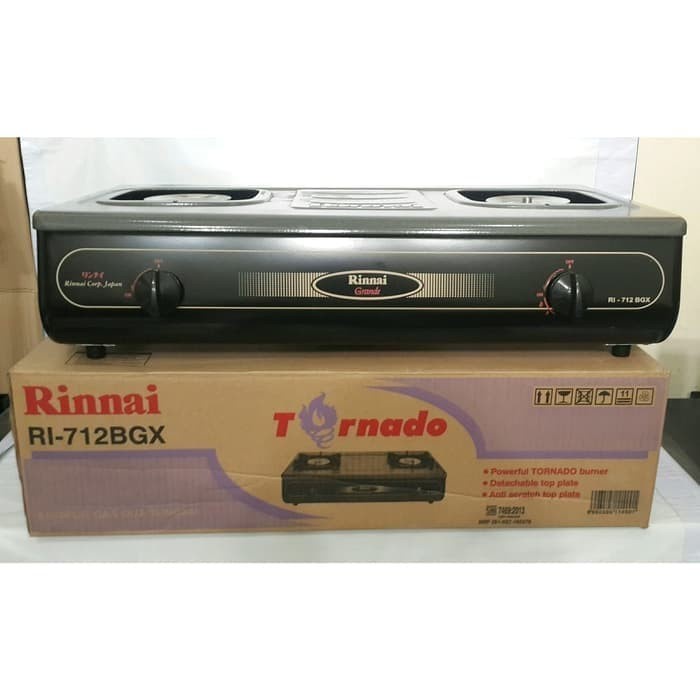 Natanel Kompor Gas Rinnai Tornado Burner Api Besar Tinggi 2 Tungku