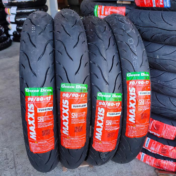 MAXXIS GREENDEVIL 70/90-17 80/90-17 80/80-17 90/80-17 MA G1 TUBELSS MEDIUM COMPOUND ban donat ban