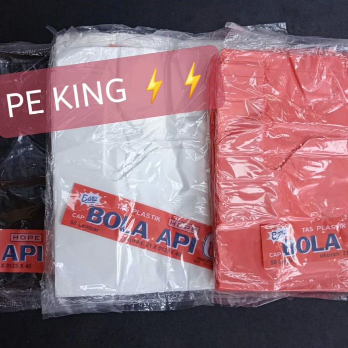 SALE Kantong Kresek Hitam Putih Merah Warna Plastik 15 x 34 cm & 21 x 40cm