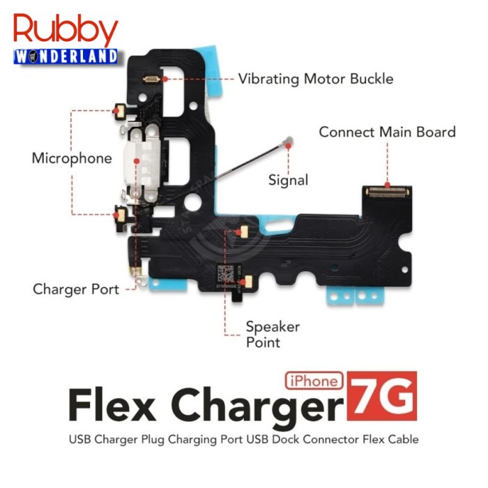 Flexible / Konektor Charger / Cas + Mic + Handsfree iPhone 7 / 7G