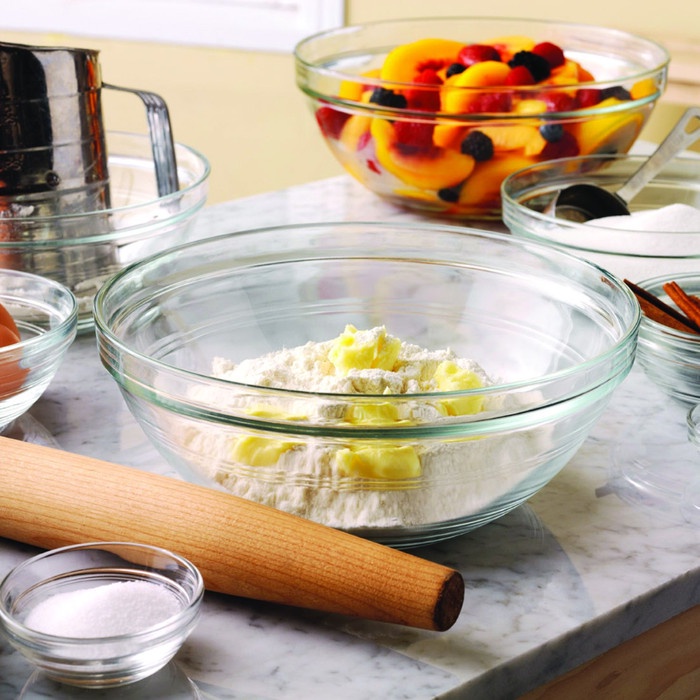 TERLARIS! DURALEX STACKABLE BOWL - Mangkok Aduk Adonan Kaca - Glass Mixing Bowl