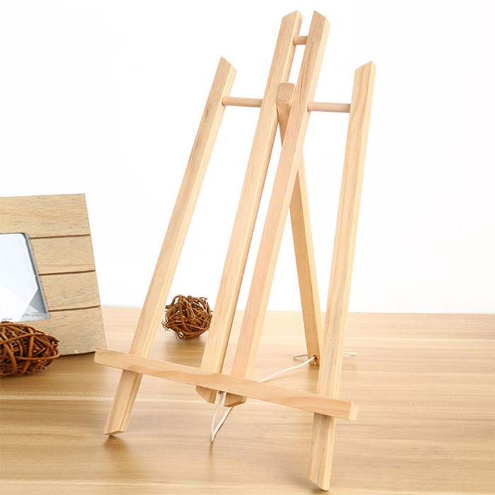 

New 30cm Beech Wood Tab Easel Painting Craft Wooden Stand For
