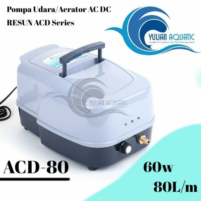 AERATOR AC DC RESUN ACD 80 POMPA UDARA OTOMATIS BATERAI AERASI