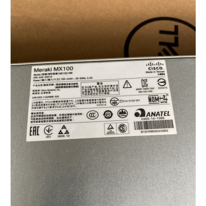 CISCO MERAKI MX100 ROUTER