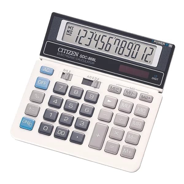 

KALKULATOR CITIZEN TYPE SDC 868 L - CALCULATOR CITIZEN 12 DIGIT 868 L