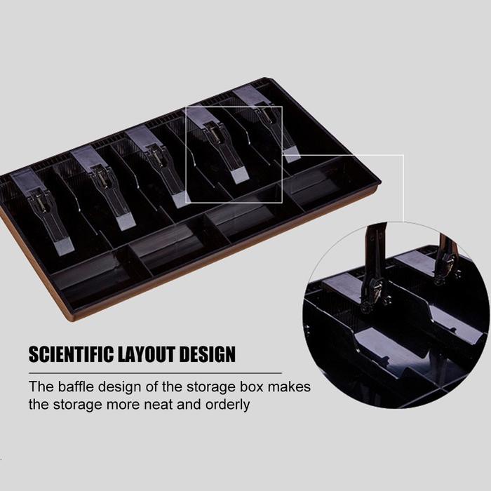 

LACI UANG KASIR / MONEY CASH TRAY 5 SEKAT / CASH DRAWER LACI KASIR LACI UANG BLACK