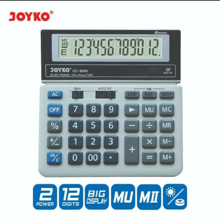 

CALCULATOR / KALKULATOR JOYKO 12 DIGIT (CC-868) [TERBARU[TERLARIS[ORIGINAL[ASLI]
