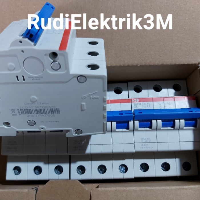 BISA GOSEND MCB 3 PHASE ABB 50A ASLI PLN