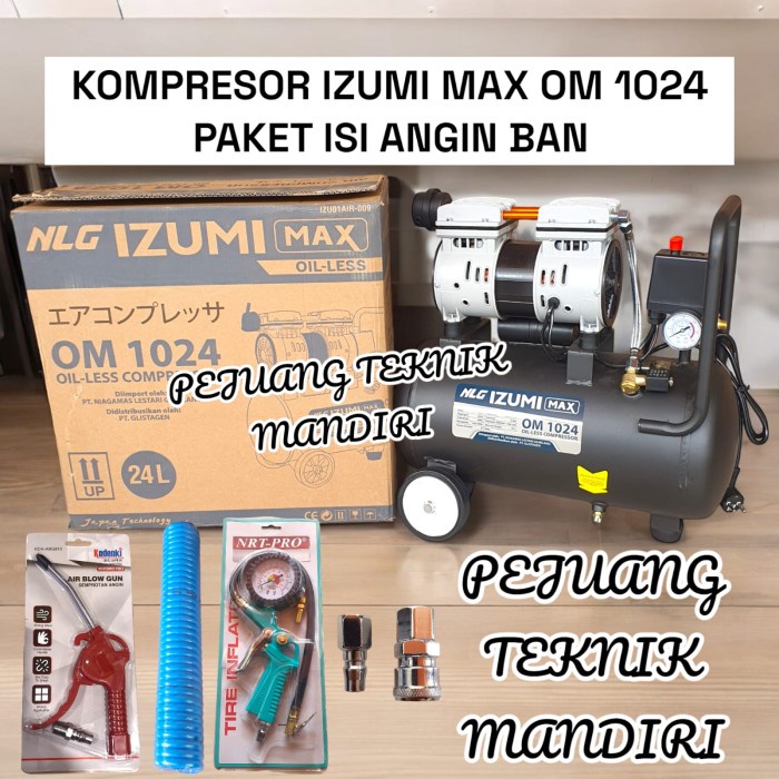 Banyak Dicari Mesin Kompresor Angin Oilless Izumi Max Om 1024 1Hp / Izumi Om1024 24L