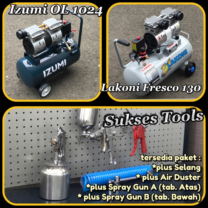 Paling Baik Gojek Kompresor Oilless 1 Hp Izumi Ol 1024 / Lakoni Fresco 130 X 130X