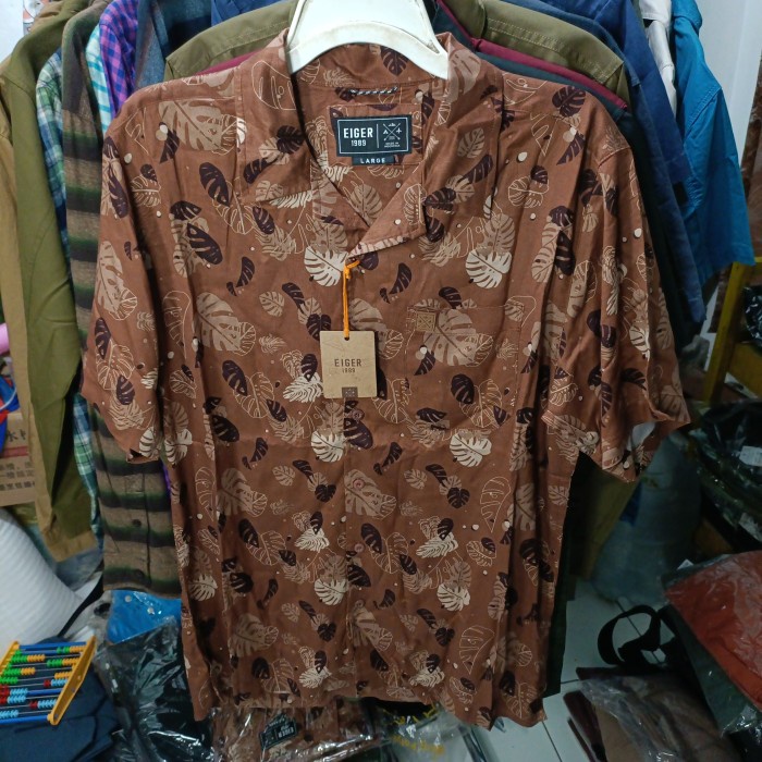 [WIL] KEMEJA BATIK PRIA EIGER TROPIC MONSTERA ORIGINAL