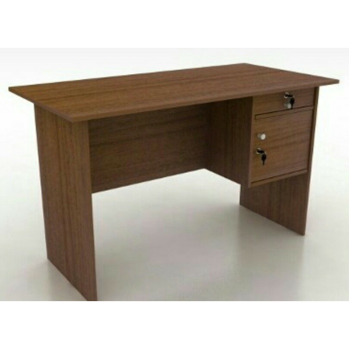 PREMIUM meja kerja kantor ketik tulis kayu 1/2 biro panjang 120 cm bandung